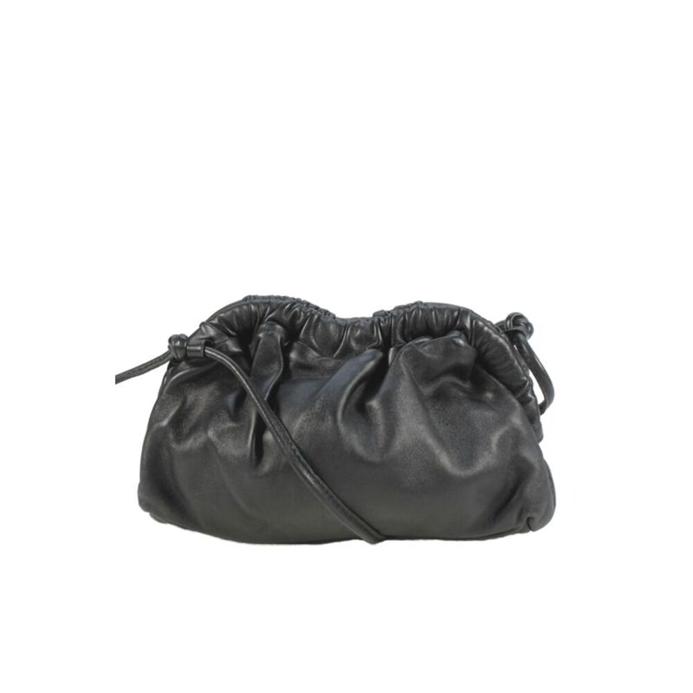 Mansur Gavriel Womens Leather Cloud Clutch Handbag Black